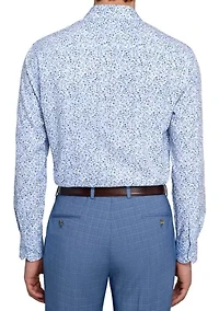 Men's Floral Print Long Sleeve Shirt