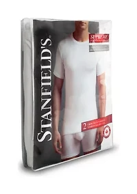 Supreme Cotton Blend Tall Crew Neck Undershirt-2 Pack