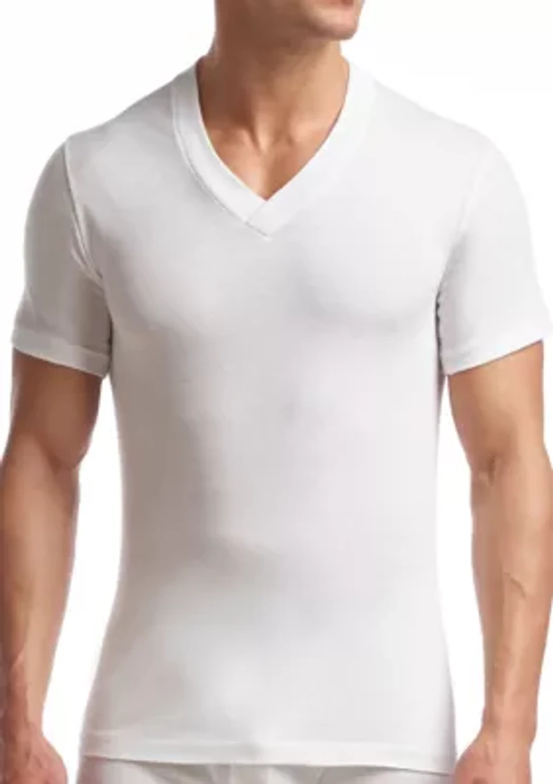 Supreme Cotton Blend Tall V-Neck Undershirt-2 Pack