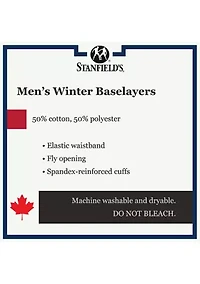 2 Layer Cotton Blend Thermal Long Underwear