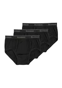 Big & Tall Premium 100% Cotton Brief Underwear- 3 Pack