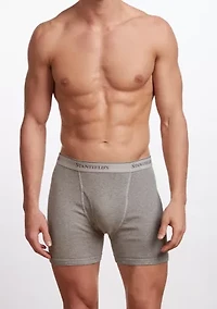 Big & Tall Premium 100% Cotton Boxer Brief Underwear- 2 Pack