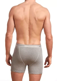 Big & Tall Premium 100% Cotton Boxer Brief Underwear- 2 Pack