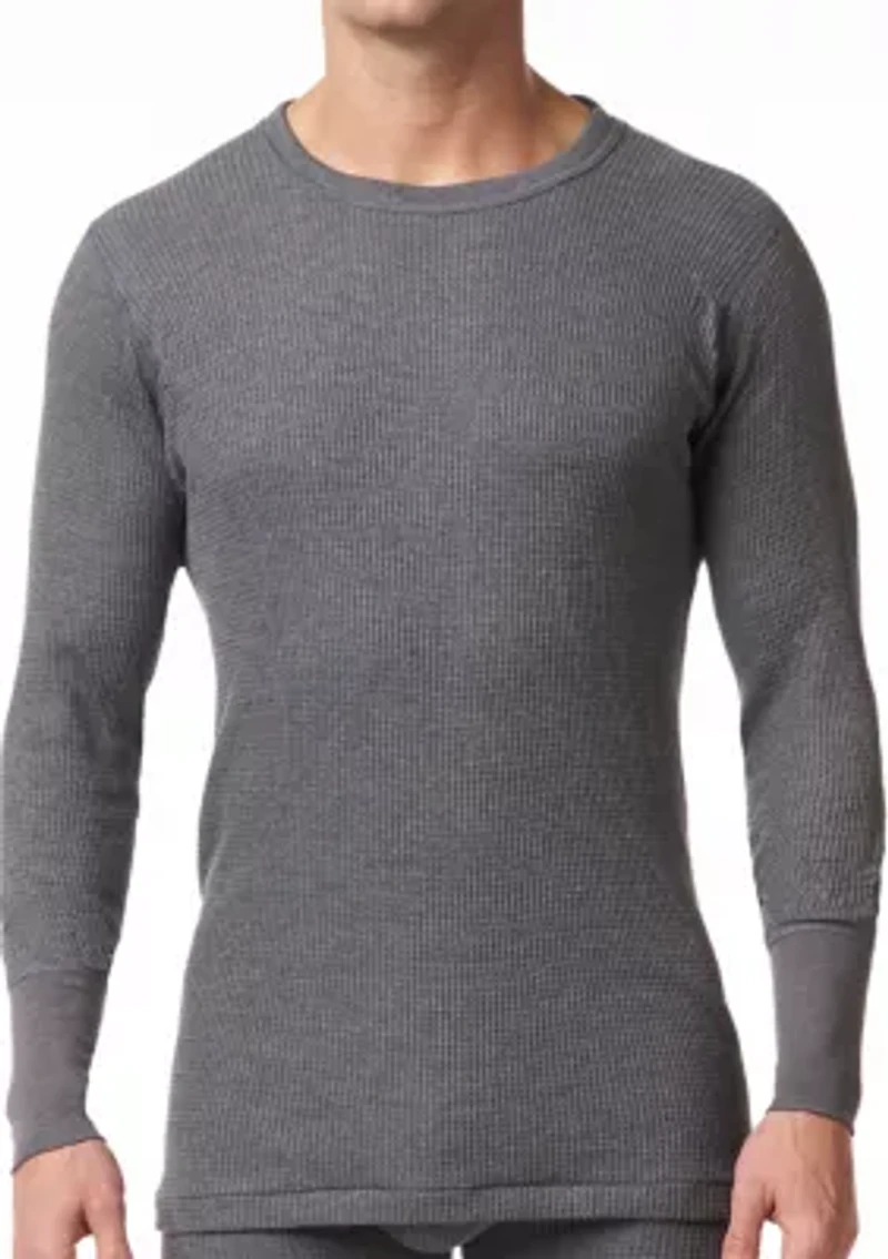 Men's Waffle Knit Thermal Long Sleeve Shirt