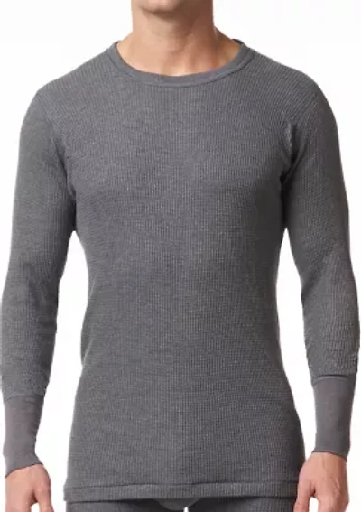 Men's Waffle Knit Thermal Long Sleeve Shirt