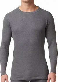 Men's Waffle Knit Thermal Long Sleeve Shirt