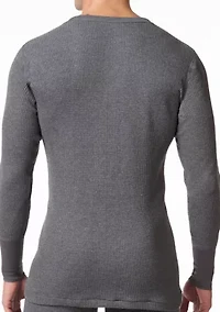 Men's Waffle Knit Thermal Long Sleeve Shirt