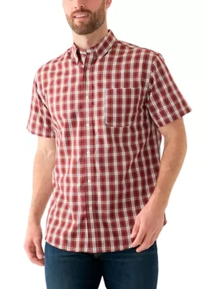 Short Sleeve Easy Care Plaid Shirt