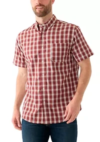 Short Sleeve Easy Care Plaid Shirt