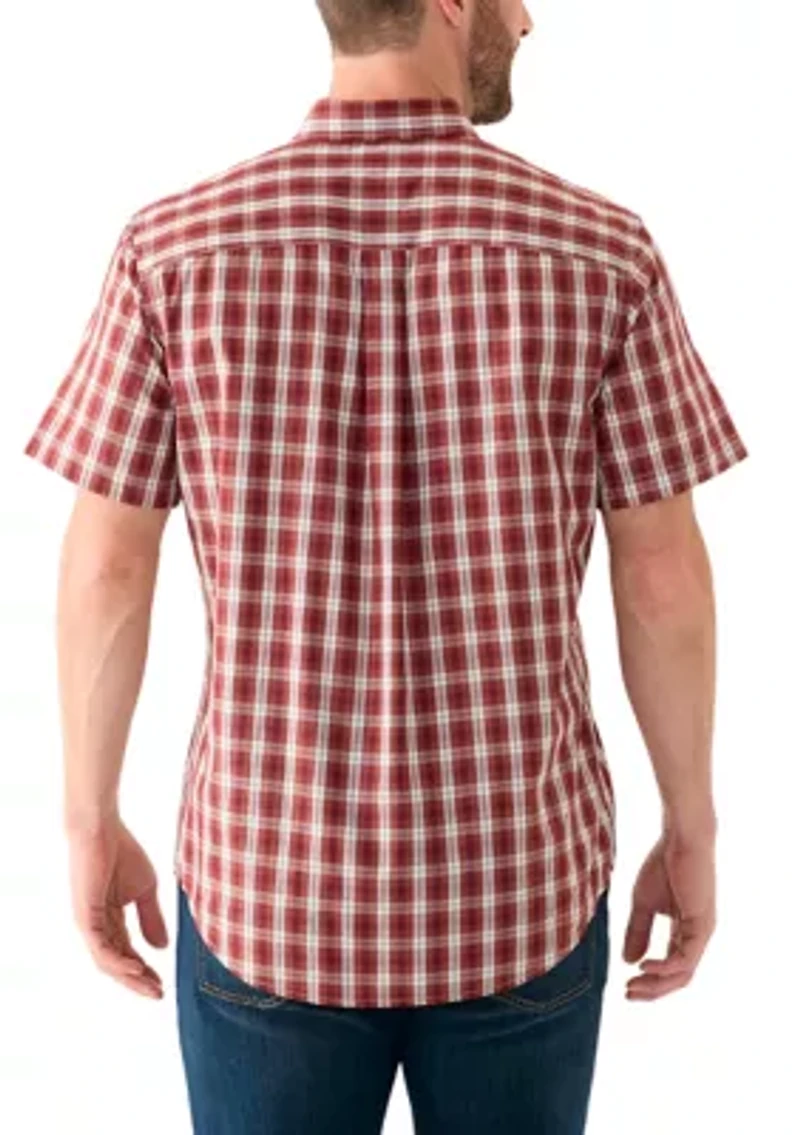 Short Sleeve Easy Care Plaid Shirt
