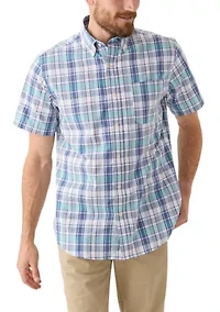 Short Sleeve Easy Care Plaid Shirt