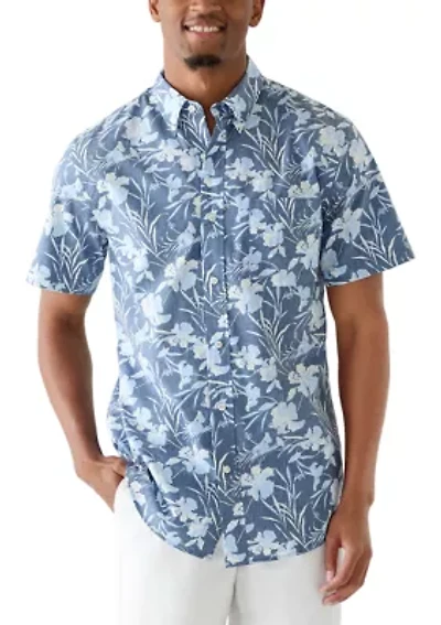 Men's Short Sleeve Easycare Print Shirt