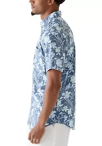 Men's Short Sleeve Easycare Print Shirt