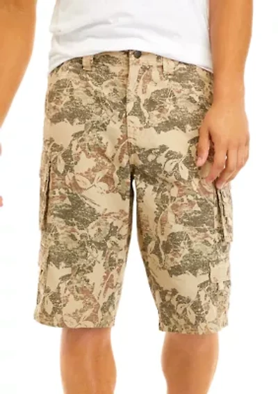 Stacked Printed Cargo Shorts