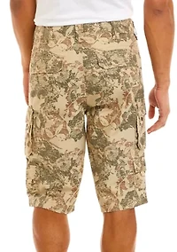 Stacked Printed Cargo Shorts