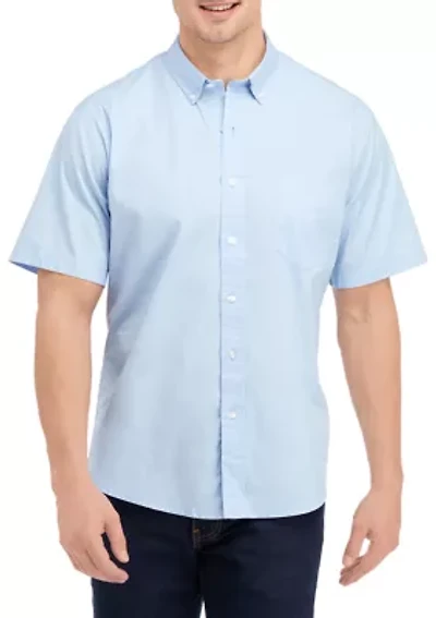 Short Sleeve Poplin Solid Shirt