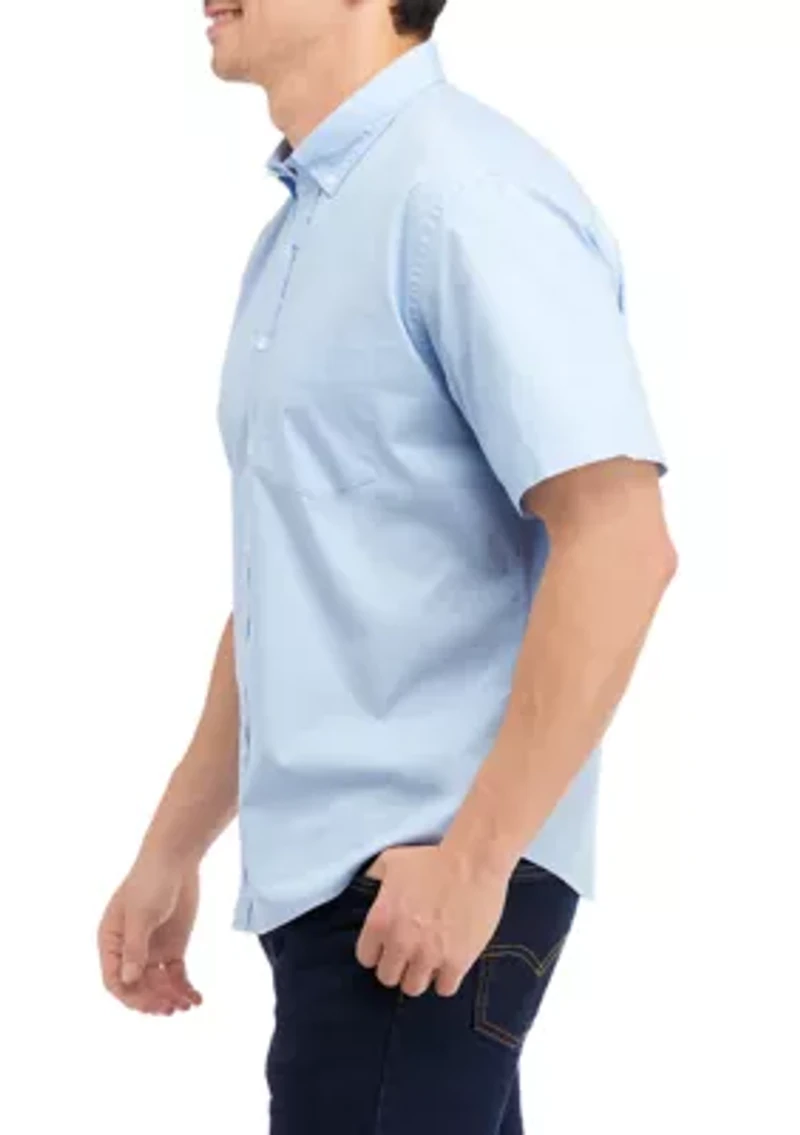 Short Sleeve Poplin Solid Shirt
