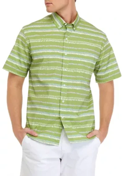 Short Sleeve Poplin Printed Shirt
