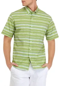 Short Sleeve Poplin Printed Shirt