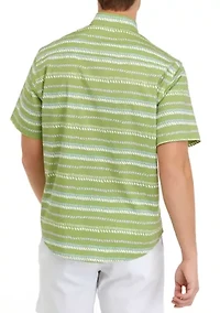 Short Sleeve Poplin Printed Shirt