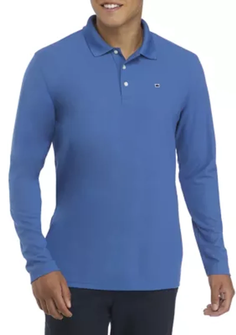 Long Sleeve Piqué Polo Shirt