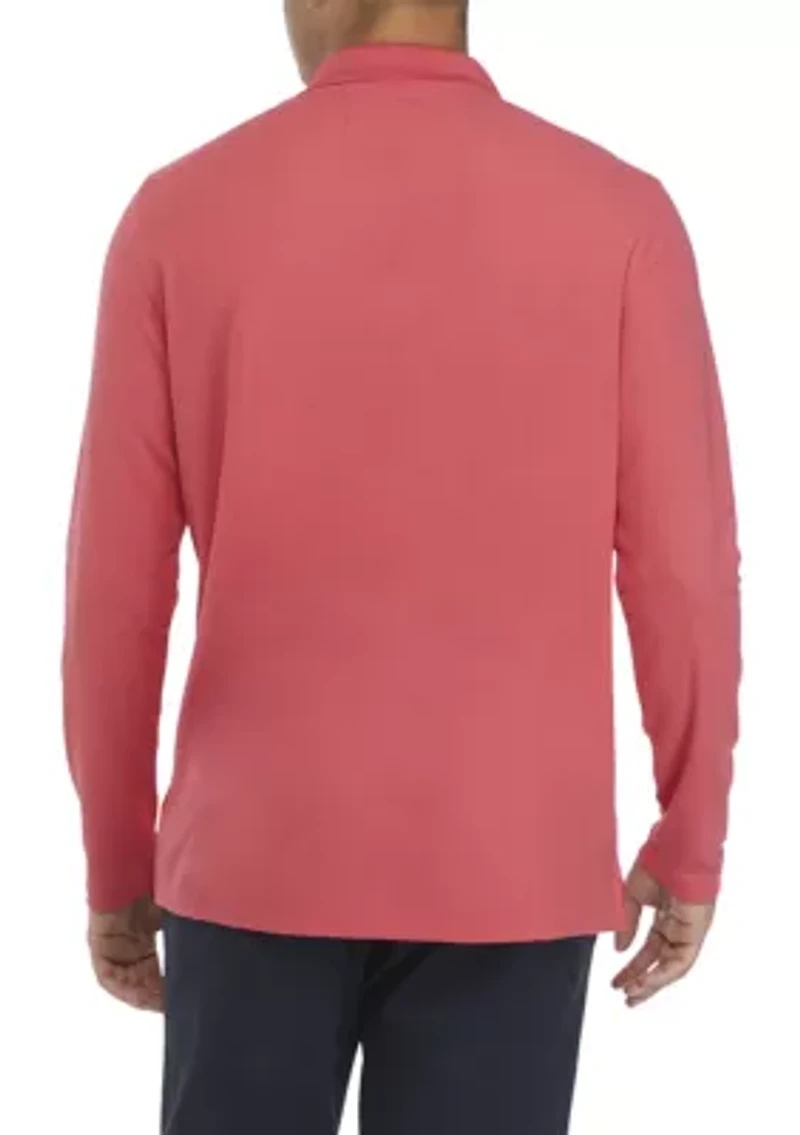 Long Sleeve Piqué Polo Shirt
