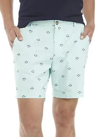 Men's Printed Chambray Shorts