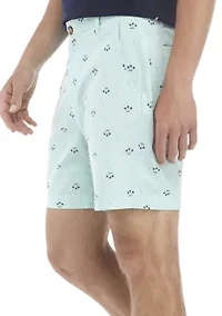 Men's Printed Chambray Shorts