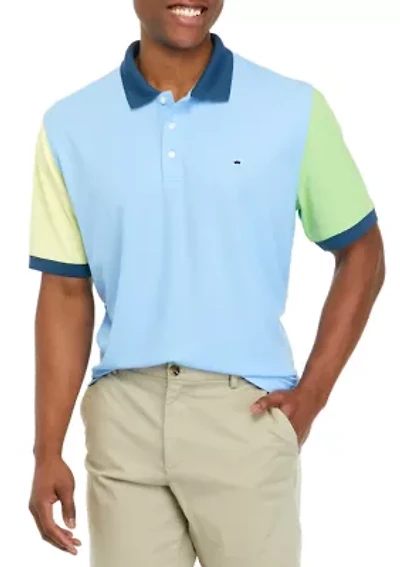 Color Block Piqué Polo Shirt