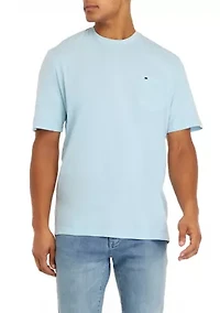 Washed Crew Neck Pocket T-Shirt