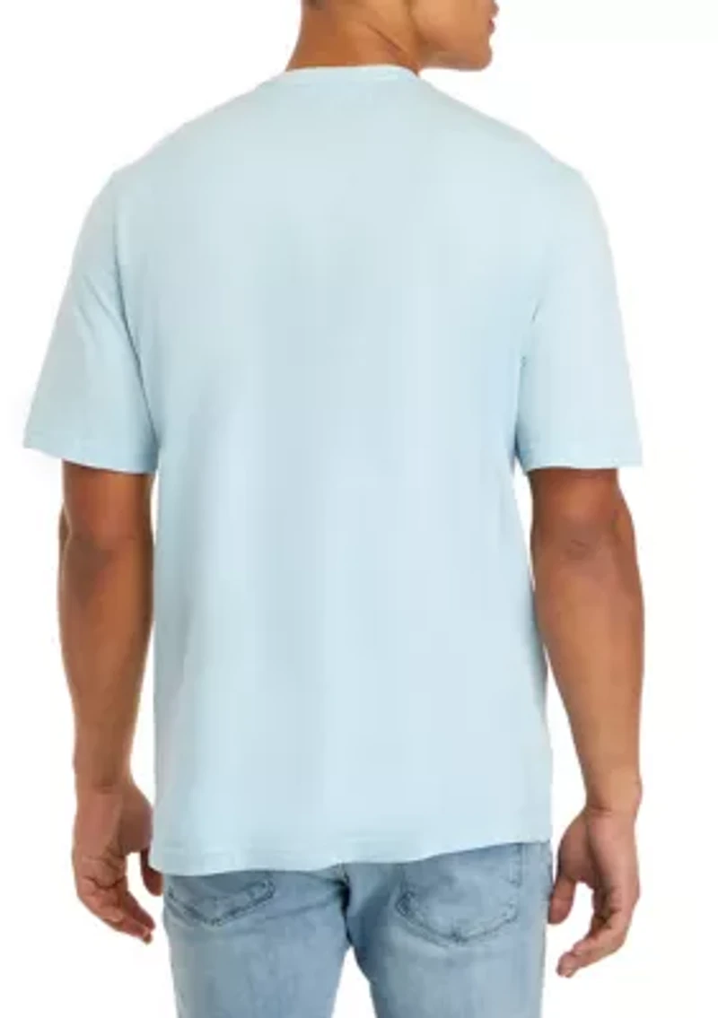 Washed Crew Neck Pocket T-Shirt