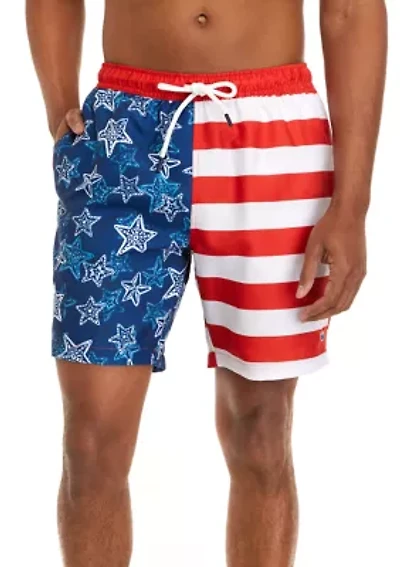 7" Printed Swim Trunks