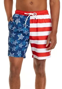 7" Printed Swim Trunks