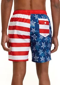7" Printed Swim Trunks