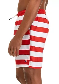 7" Printed Swim Trunks