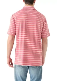 Stripe Short Sleeve Performance Polo Shirt