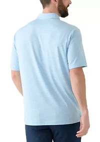 Stripe Performance Short Sleeve Polo Shirt