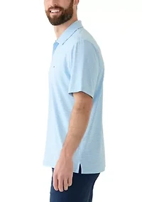 Stripe Performance Short Sleeve Polo Shirt