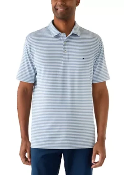 Men's Striped Performance Polo Shirt
