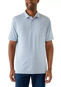 Men's Striped Performance Polo Shirt