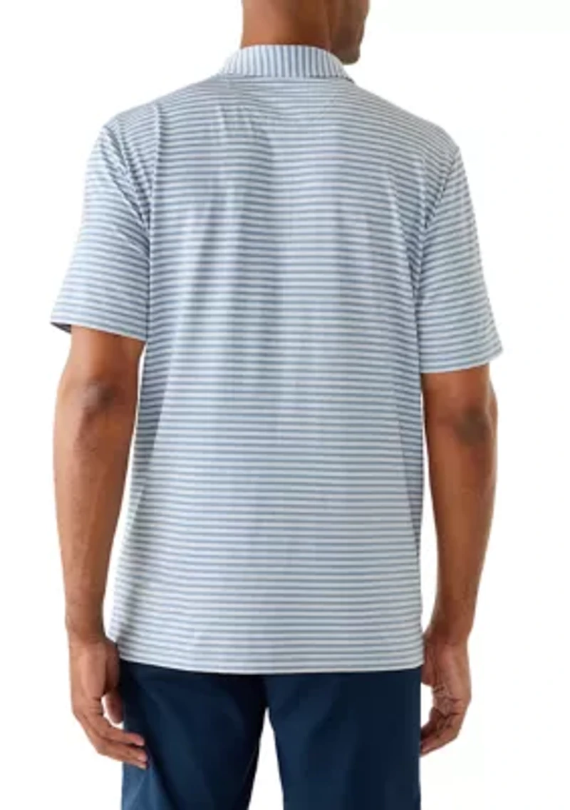 Men's Striped Performance Polo Shirt