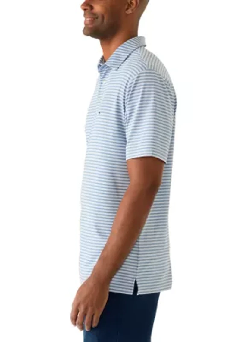 Men's Striped Performance Polo Shirt