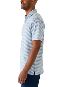 Men's Striped Performance Polo Shirt