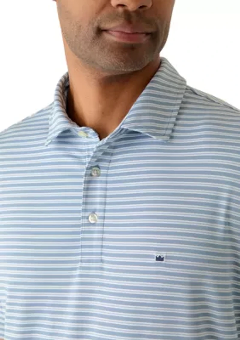 Men's Striped Performance Polo Shirt
