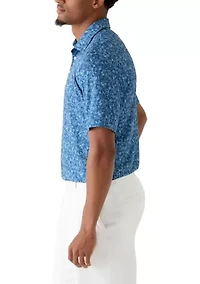 Men's Short Sleeve Printed Performance Polo Shirt