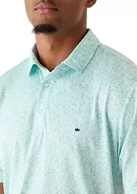 Men's Short Sleeve Printed Performance Polo Shirt