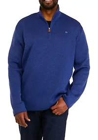 Big & Tall Quarter Zip Fleece Sweater