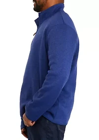 Big & Tall Quarter Zip Fleece Sweater