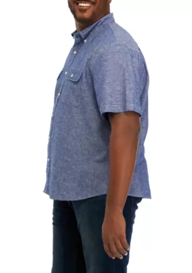 Big & Tall Short Sleeve Woven Shirt