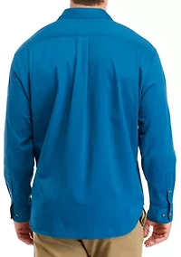 Big & Tall Long Sleeve Twill Button Down Shirt
